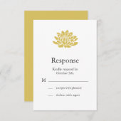 Eine Lotus-Blume-UAWG (gelb) RSVP Karte (Vorne/Hinten)