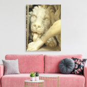 Eine Löwe leckt Daniel am Fuß Leinwanddruck (Insitu (Wohnzimmer))