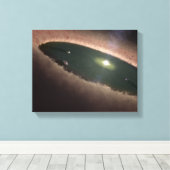Eine Lücke in einem protoplanetären oder planetenb Leinwanddruck (Insitu (Holzboden))
