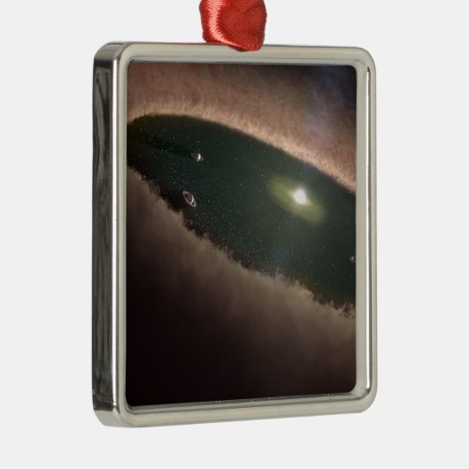 Eine Lücke in einem protoplanetären oder planetenb Silbernes Ornament (Rechts)