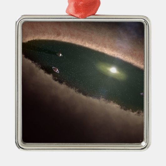 Eine Lücke in einem protoplanetären oder planetenb Silbernes Ornament (Vorne)