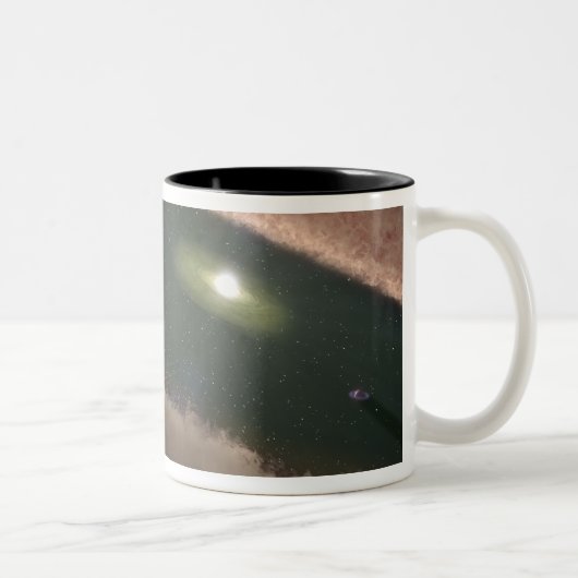 Eine Lücke in einem protoplanetären oder planetenb Zweifarbige Tasse (Rechts)