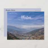Eine Luftaufnahme von Thimphu Bhutan Postkarte (Vorne/Hinten)