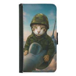 Eine Luftwaffenkatze Geldbeutel Hülle Für Das Samsung Galaxy S5