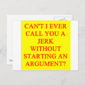 eine lustige Beleidigung für Witze Postkarte (Vorne/Hinten)