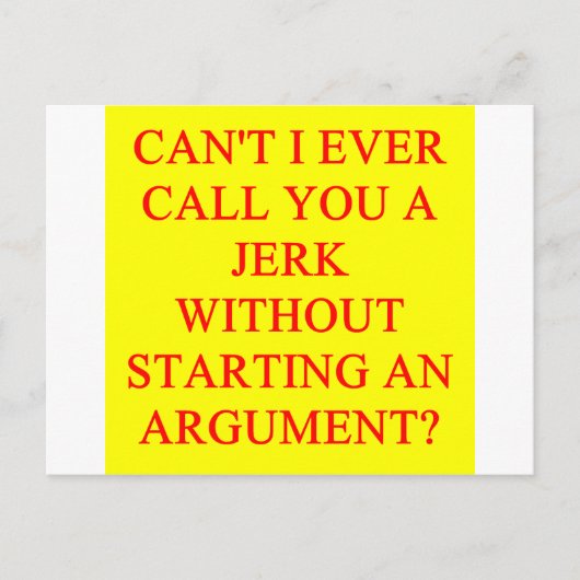 eine lustige Beleidigung für Witze Postkarte (Vorderseite)