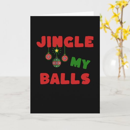 Eine lustige, freche Weihnachtskarte für ihn Karte (Gelbe Blume)