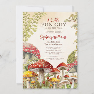 Eine lustige Fun Guy Baby Shower Einladung | Wald