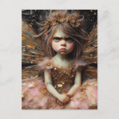 Eine lustige, grausige Fee in Rosa Postkarte