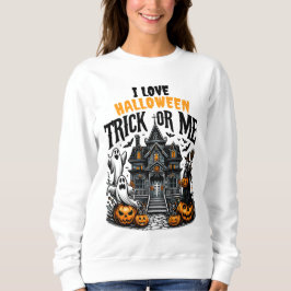 Eine lustige Halloween-Ansammlung im Spuk Haus Sweatshirt