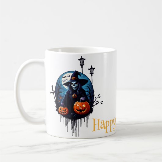 Eine lustige Halloween-Szene Kaffeetasse (Links)