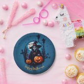 Eine lustige Halloween-Szene Pappteller (Party)
