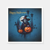 Eine lustige Halloween-Szene Serviette (Vorderseite)