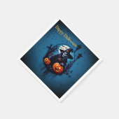 Eine lustige Halloween-Szene Serviette (Ecke)