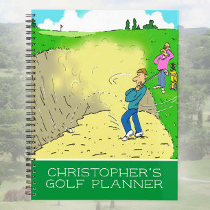 Eine lustige Illustration von Golfspielern. Golfsp Planer
