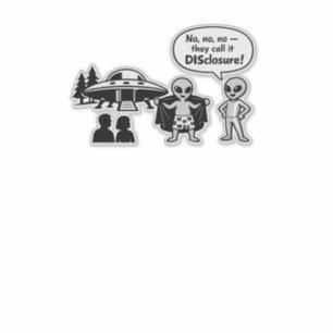 Eine lustige Interpretation der Disclosure-Bewegun Aufkleber