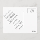 Eine lustige Karte, um einen Freund zu jubeln... Postkarte (Rückseite)