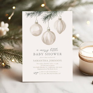 Eine lustige kleine Baby Dusche Weihnachtsschmuck  Einladung