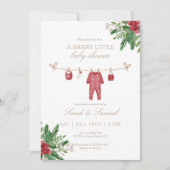 Eine lustige kleine Babydusche Pajamas Einladung (Vorderseite)