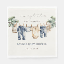 Eine lustige kleine Babydusche Weihnachtsdusche Serviette