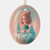 Eine lustige kleine Puppe auf einer Wolke Keramik Ornament (Rechts)