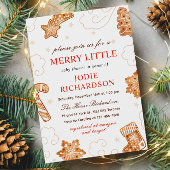 Eine lustige kleine Weihnachts-Cookie-Kinderdusche Einladung