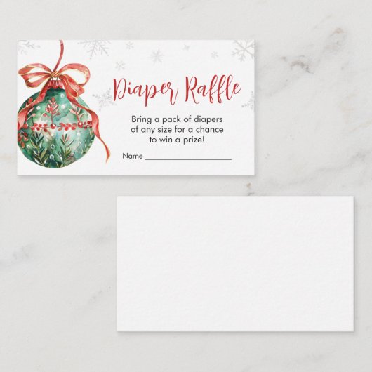 Eine lustige kleine Weihnachtsduschdusche Windeln Begleitkarte (Vorne/Hinten)