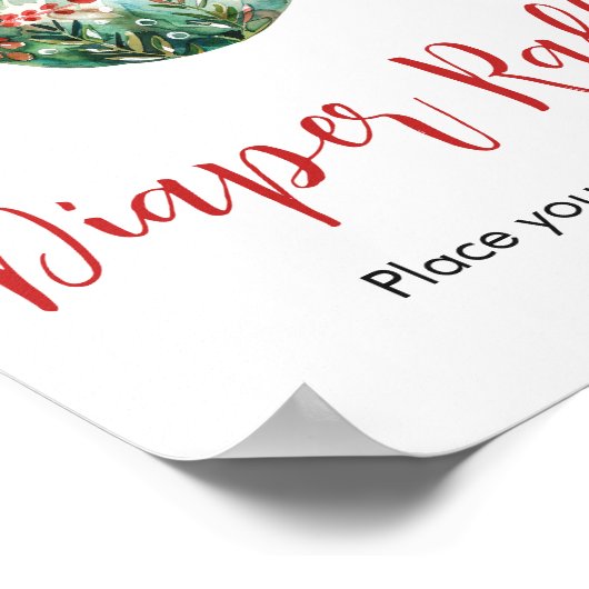 Eine lustige kleine Weihnachtsduschdusche Windeln Poster (Ecke)