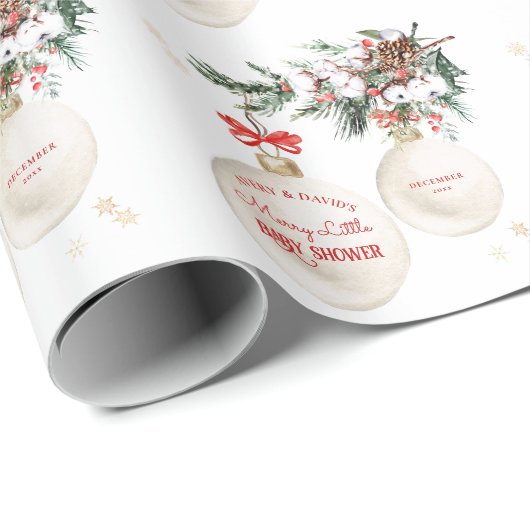 Eine lustige kleine Weihnachtsdusche modern Geschenkpapier (Rolleneckpunkt)