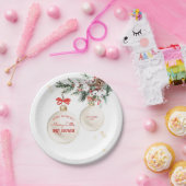 Eine lustige kleine Weihnachtsdusche modern Pappteller (Party)