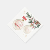 Eine lustige kleine Weihnachtsdusche modern Serviette (Ecke)