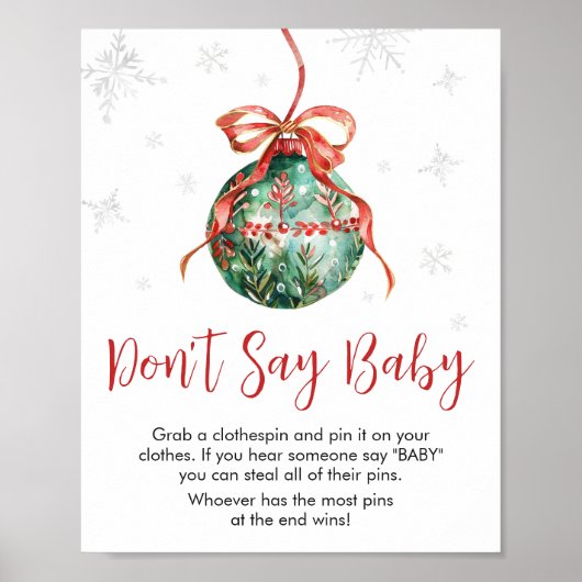 Eine lustige kleine Weihnachtsdusche sagt nicht Ba Poster (Vorne)