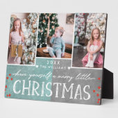 Eine lustige kleine Weihnachtsfamilienfoto-Collage Fotoplatte (Seite)