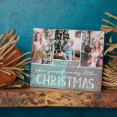 Eine lustige kleine Weihnachtsfamilienfoto-Collage Fotoplatte (Seite)