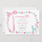 Eine lustige kleine Weihnachtsmädchendusche Einladung (Vorderseite)