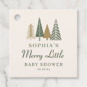 Eine lustige kleine Winter-Babydusche Geschenkanhänger (Vorderseite)