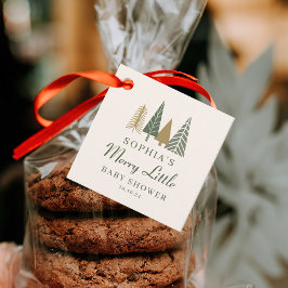 Eine lustige kleine Winter-Babydusche Geschenkanhänger