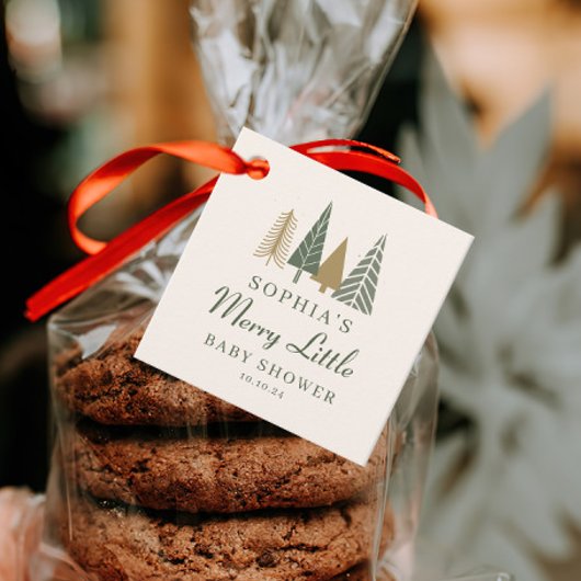 Eine lustige kleine Winter-Babydusche Geschenkanhänger