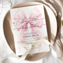 Eine lustige kleine Winter Blush Pink Bow Baby Dus