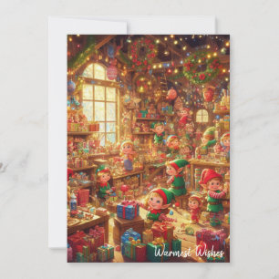 Eine lustige kleine Workshop Weihnachtskarte Feiertagskarte