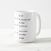 eine lustige Messung der Tasse (VorderseiteRechts)