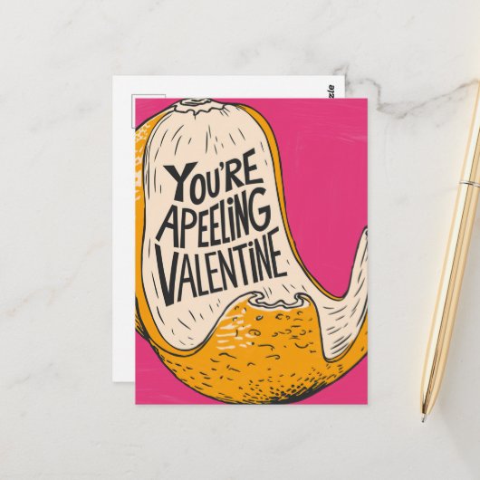 Eine lustige Pop-Kunst Valentine Postkarte (Vorderseite/Rückseite Beispiel)