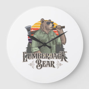 Eine lustige Puppe mit einem Cartoon Große Wanduhr