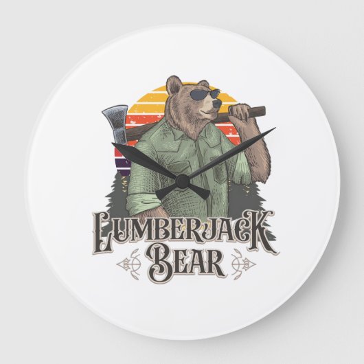 Eine lustige Puppe mit einem Cartoon Große Wanduhr (Vorderseite)