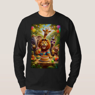 Eine lustige und farbenfrohe Zoo-Geburtstagsfeier T-Shirt
