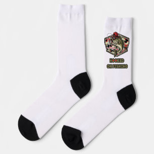 Eine lustige und kühne Illustration eines coolen B Socken