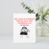 eine lustige Verschwörungstheorie, die einen neuen Postkarte (Stehend Vorderseite)