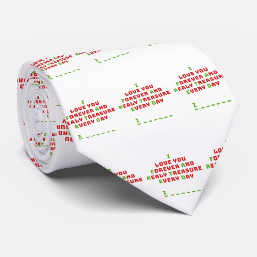 Eine lustige versteckte Nachricht Krawatte (Gerollt)