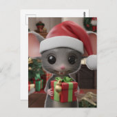 Eine lustige Weihnachtsmaus Postkarte (Vorne/Hinten)
