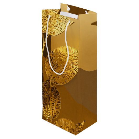 Eine luxuriöse Weinbeutel Geschenktüte Für Weinflaschen (Rückseite Schrägansicht)